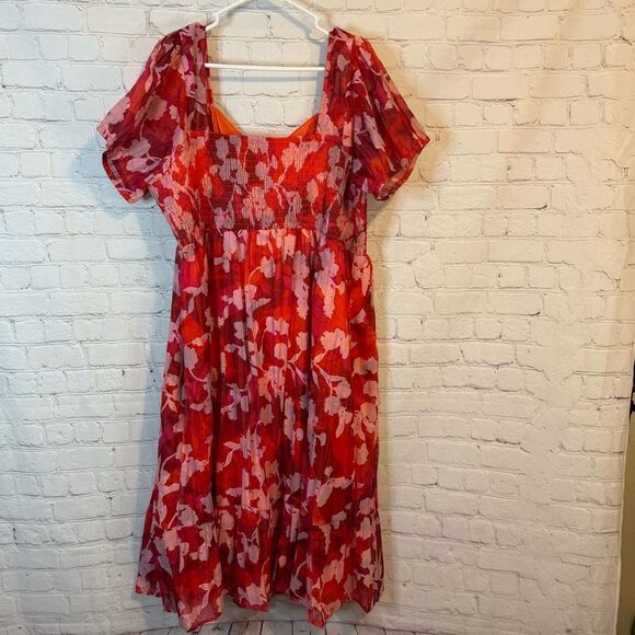 Torrid Red and White Ruffled Midi Sundress - Picture 6 of 9